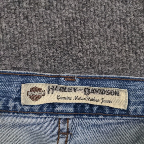 Harley-Davidson Genuine Motorclothes Men's Jeans Blue 40x33 Light Stone Wash - Picture 8 of 11